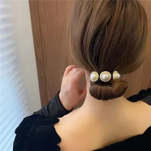 Créateur de chignon perle outil de coiffure accessoire élégant pour l'arrière de la tête