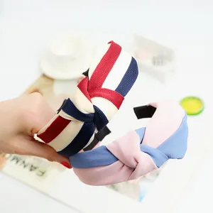 Korean style fabric cross knotted headband wide hair hoop fashion casual women hair accessories