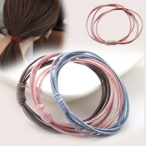 Set di elastici per capelli multi-filo dolci, legacci intrecciati a mano per ogni stile.