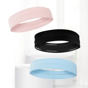 Anti-Slip Silicone Sports Headband Knitted Sweatband For Men Women Yoga Running Gym Fitness Training Quick Dry Hair Band