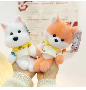 Leuke pyjama hond vos pluche hanger, een schattige sleutelhanger cadeau voor kinderen