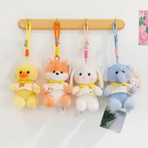 Leuke cartoon dier pluche sleutelhanger geurige hanger schattige kamer decoratie set