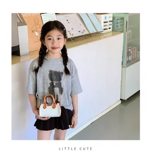 Children minimalist mini pillow bag stylish shoulder crossbody handbag for kids daily use