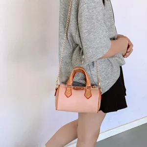 Kids mini shoulder bag stylish chain pillow bag cute children crossbody handbag for girls boys