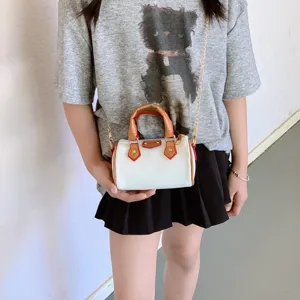 Kids mini shoulder bag stylish chain pillow handbag toddler coin purse cute crossbody bag