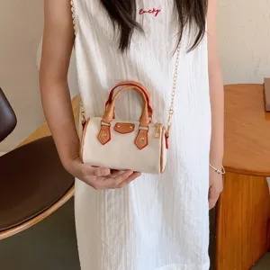 Kids mini shoulder bag trendy chain pillow bag cute toddler crossbody handbag casual
