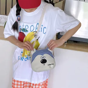 Children cartoon crossbody bag cute animal print shoulder bag for kids daily outdoor use