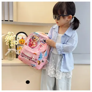 Cute Pink Cartoon Kids School Backpack Kindergarten Large Capacity Bookbag For Girls