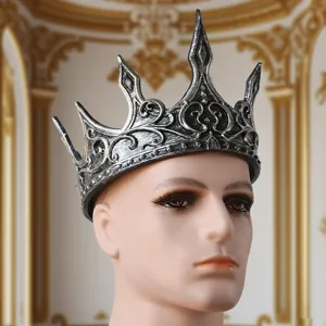 Middeleeuwse Koning Kroon Gotisch Vintage Masquerade Feest Cosplay Kostuum Requisite Hoofdtooi
