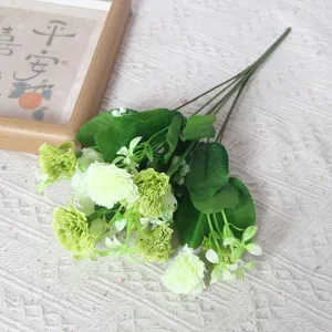 Kunstmatige Anjer Bloemen Boeket 14 Hoofden Nep Bloemen voor Huis Bruiloft Decoratie