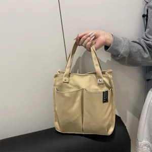 Segeltuch Tragetasche Mehrfache Tasche Handtasche Student Lunchtasche grosse Kapazitaet