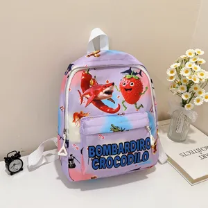 Kids cartoon school backpack large capacity cute print casual daypack for boys and girls