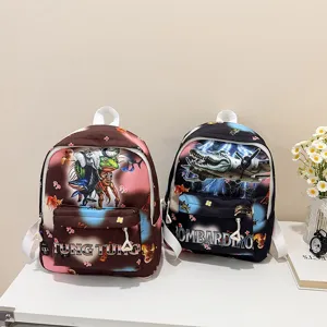 Children schoolbag cute cartoon printed backpack large capacity casual daypack for student kids