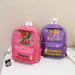 Cute cartoon school backpack for kids large capacity casual daypack daily book bag