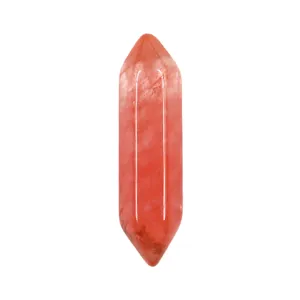 Natural crystal double terminated hexagon pillar stone detail view for yoga and jewelry making.