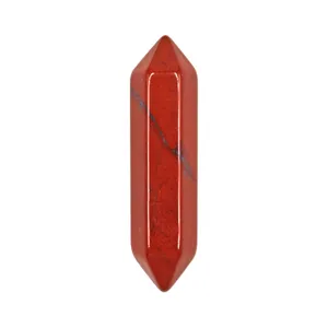 Natural Red Jasper Double Terminated Crystal Wand Healing Stone Detail Close Up