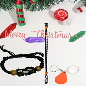 Christmas crystal stone blind box set exploration kit with bracelet and colorful gems