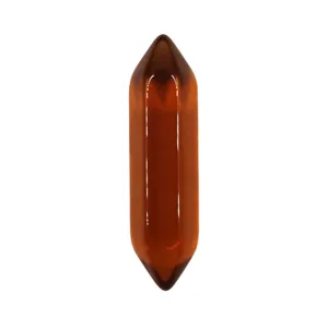 Brown double terminated crystal hexagonal prism gemstone for jewelry making and yoga meditation.