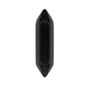 Natural black stone crystal double terminated hexagonal column for yoga healing and jewelry making
