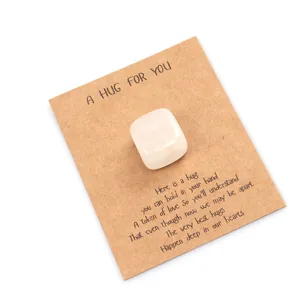 Pocket hug crystal stone gift with heartwarming greeting card, ideal for Valentine Day.