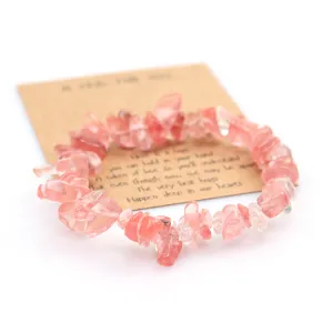 Natural crystal chip bracelet gemstone stretch irregular stone bangle for women jewelry gift