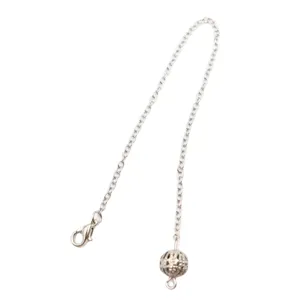 Silver color necklace chain with lobster clasp and hollow ball pendant jewelry accessory DIY