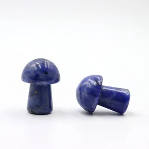 Mini crystal stone mushroom figurines for DIY micro landscape garden pot decor 2cm
