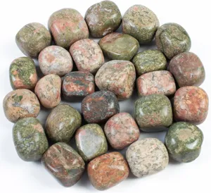 Pietre burattate di unakite naturale cristalli lucidati pietre curative per decorazioni casa