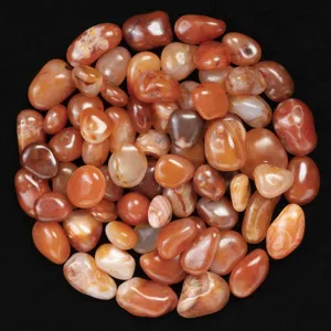Red carnelian tumbled stones polished crystal gravel for fish tank vase decor aroma diffuser