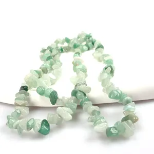 Perline di pietra naturale agata cristallo verde scheggia per accessori gioielli fai da te