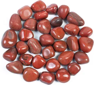 Pietre burattate di diaspro rosso naturale, grandi pezzi di cristallo lucidato per arredamento e yoga.
