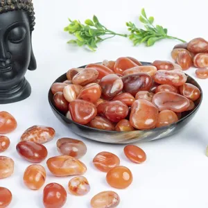 Natural Red Agate Tumbled Stones Crystals for Fish Tank Plant Pot Decor Aromatherapy Yoga