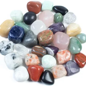 Pietre burattate levigate naturali cristallo guarigione chakra set per arredamento
