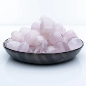 Natural Rose Quartz Tumbled Stones Large Crystal Healing Stones for Home Decor and Yoga