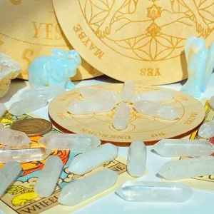 Cristal naturel pointes doublement terminées quartz colonnes pour fabrication bijoux DIY