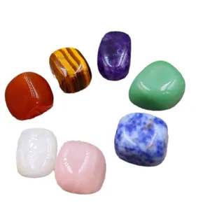Natürliche Trommelsteine Heilkristalle Set polierte Edelsteine Chakra Reiki Meditation