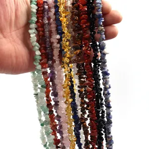 Pietre Tritate di Agata Cristallo Naturale Perline Forate Irregolari Lucide Stringa di Gemme per Creazione Gioielli DIY Collane Bracciali
