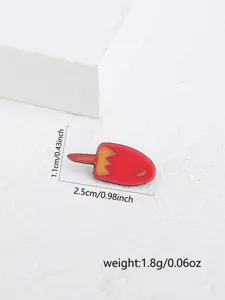 Broche rouge créative mode acrylique bijoux accessoire léger mignon cadeaux quotidiens