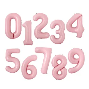 Large Number Foil Balloon Pink Digital Balloons For Birthday Party Wedding Holiday Celebration Decoration Supplies