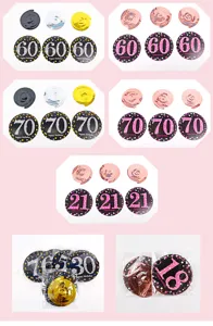PVC birthday spiral hanging decorations set for 18th 30th 60th birthday party backdrop decor.