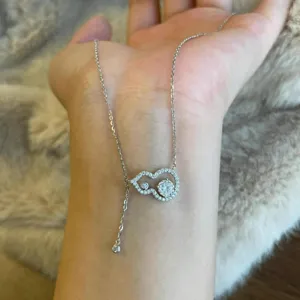 Chinese style gourd pendant necklace with shiny full zircon stones for women fashion jewelry.