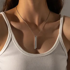 Stainless Steel Mindfulness Breath Meditation Whistle Necklace For Anxiety Relief Mindful Breathing Pendant Jewelry Gift
