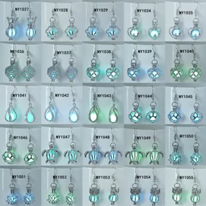 Leuchtende im Dunkeln leuchtende hohle Ohrringe Multi-Element-Legierung Schmuck Geschenk