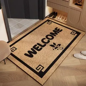 Tappeto ingresso imitazione fibra di cocco Welcome antiscivolo resistente per porta