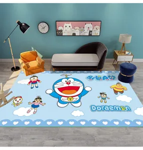 Tapis de chambre enfant avec motif de dessin anime mignon, tapis de jeu doux pour bebe.