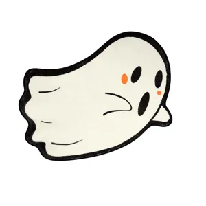 Lindo tapete de piso antideslizante de fantasma de Halloween, alfombra de baño de terciopelo.