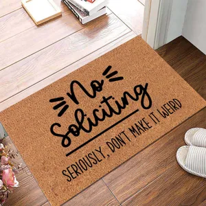 Funny coir doormat for front door non-slip entrance welcome mat with novelty quote text