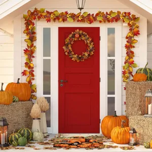 Thanksgiving autumn harvest truck pumpkin doormat for front porch indoor entrance decor