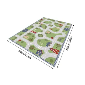 Tapis de jeu circulation routière pour enfants ville éducative tapis de sol 80x160cm