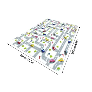 Tapis de jeu route dessin animé enfant tapis de ramper bébé éducatif 80x160cm neuf